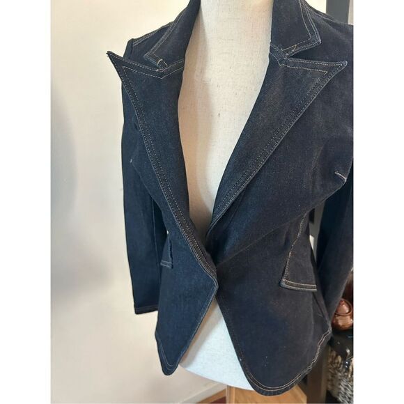 White House black market Jean jacket size 0 - Picture 1 of 5